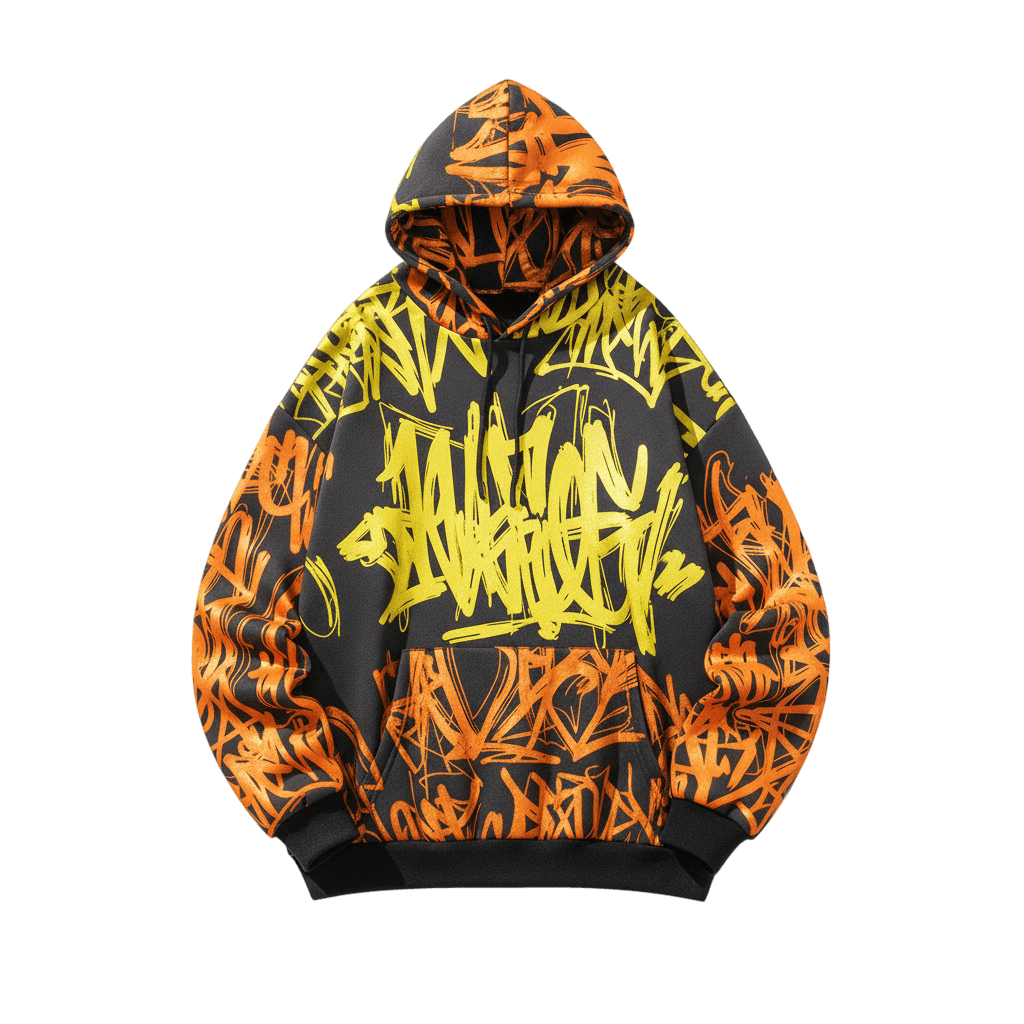Norden Street Art Hoodie - Graffiti Print